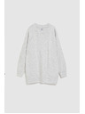 Moodo Суитшърт с декоративен плетен десен светлосив Moodo