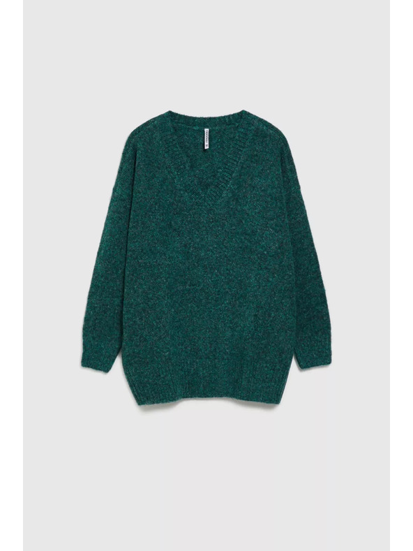 Moodo Гладък суитшърт с V-образно деколте Moodo