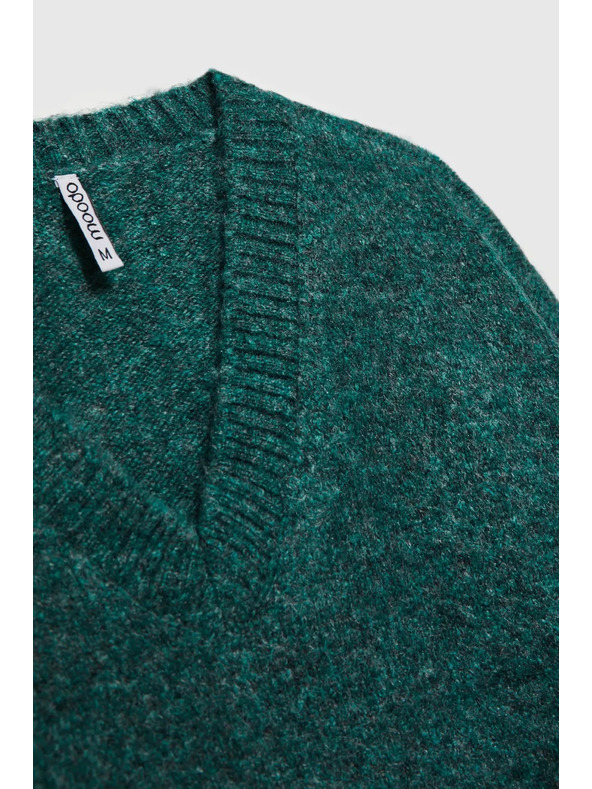 Moodo Гладък суитшърт с V-образно деколте Moodo