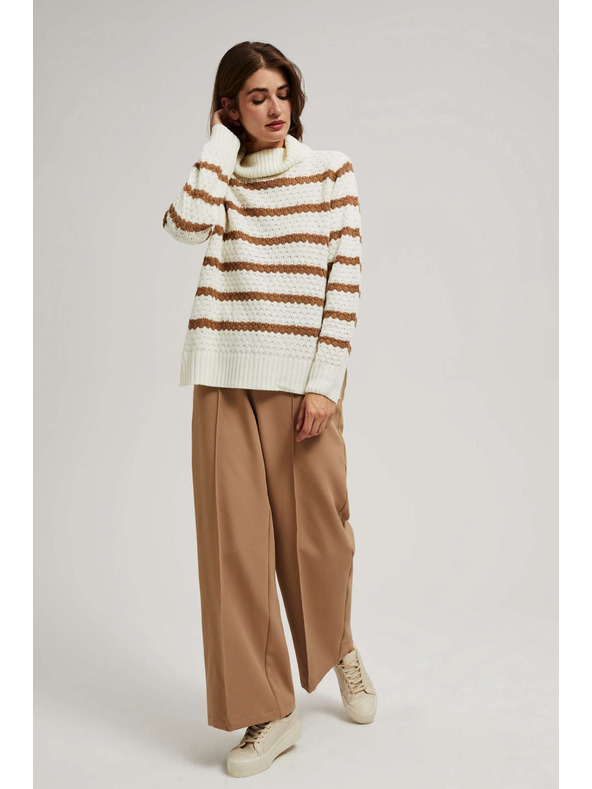 Moodo Суитшърт с райета и висока яка Moodo