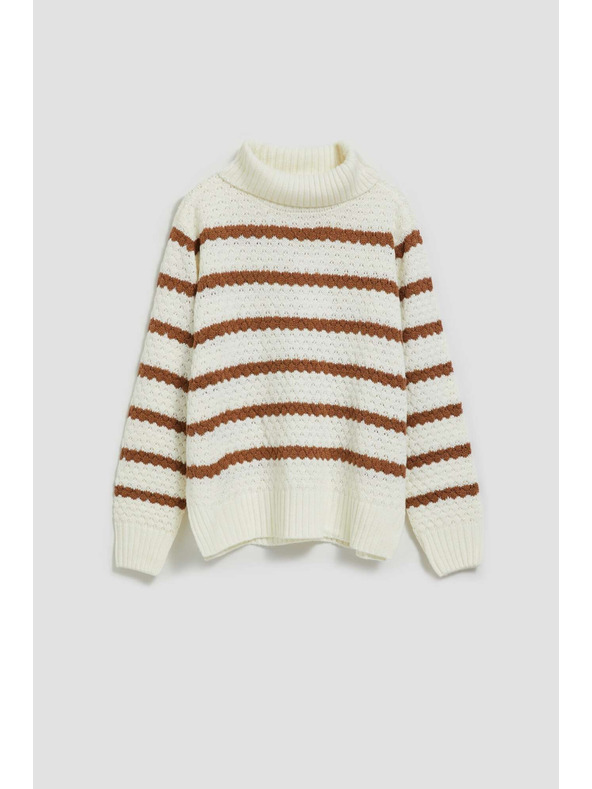 Moodo Суитшърт с райета и висока яка Moodo