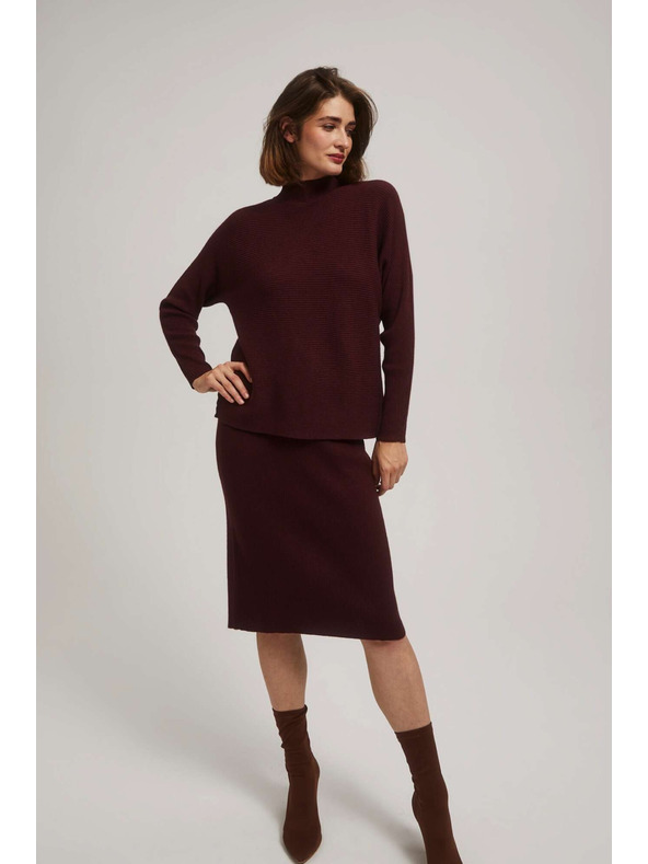 Moodo Суитшърт с летящ силует и висок яка Moodo