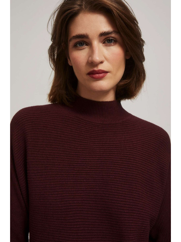 Moodo Суитшърт с летящ силует и висок яка Moodo