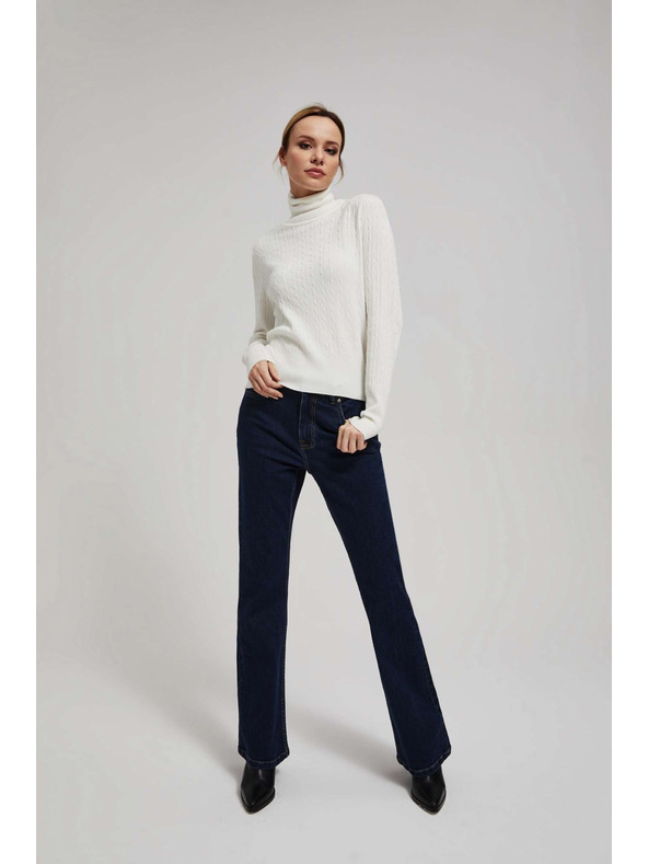 Moodo Тънък перлен суитшърт с яка Moodo