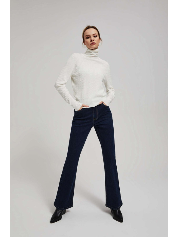 Moodo Тънък перлен суитшърт с яка Moodo