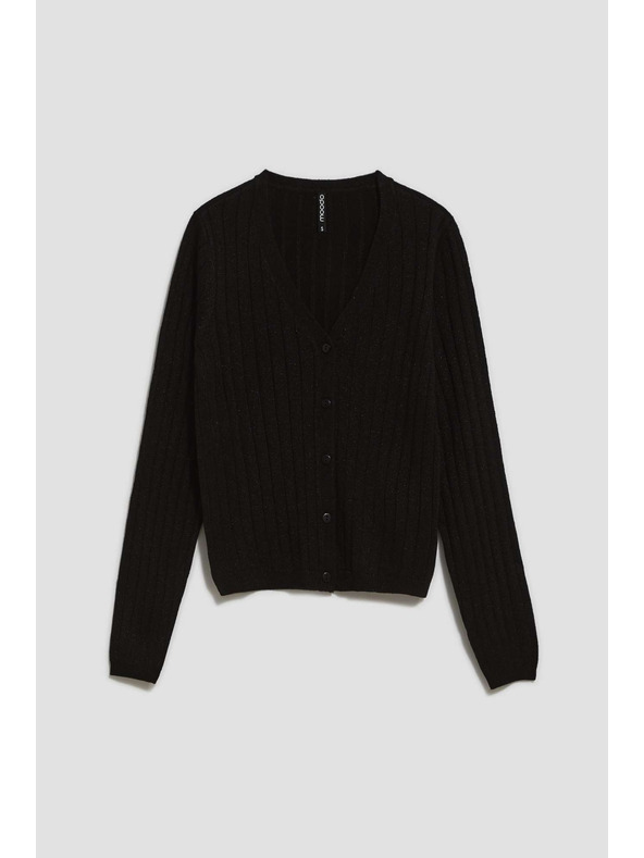 Moodo Черен суитшърт с метална нишка Moodo