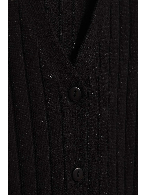 Moodo Черен суитшърт с метална нишка Moodo