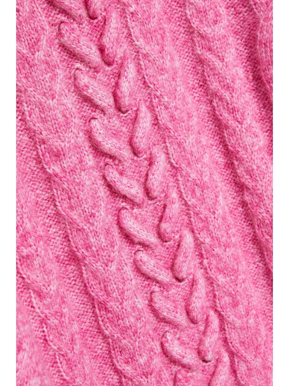 Moodo Фуксиев суитшърт с орнаментна плетка Moodo