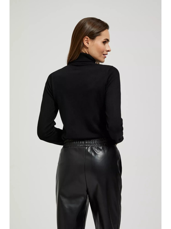Moodo Черен суитшърт с яка Moodo