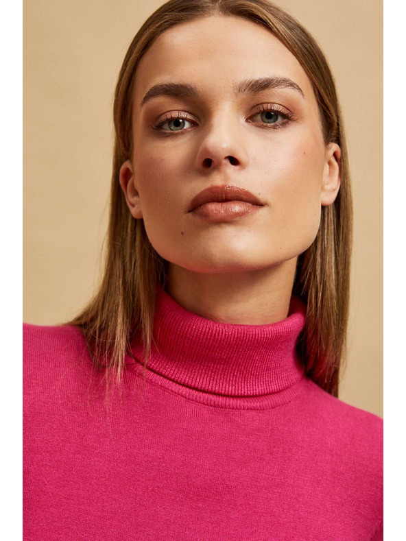 Moodo Фуксиев суитшърт с яка Moodo