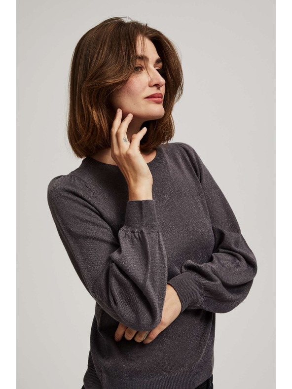 Moodo Суитшърт с балонени ръкави и метална нишка Moodo