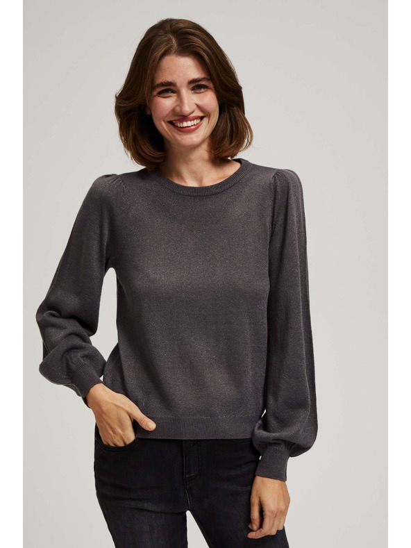 Moodo Суитшърт с балонени ръкави и метална нишка Moodo