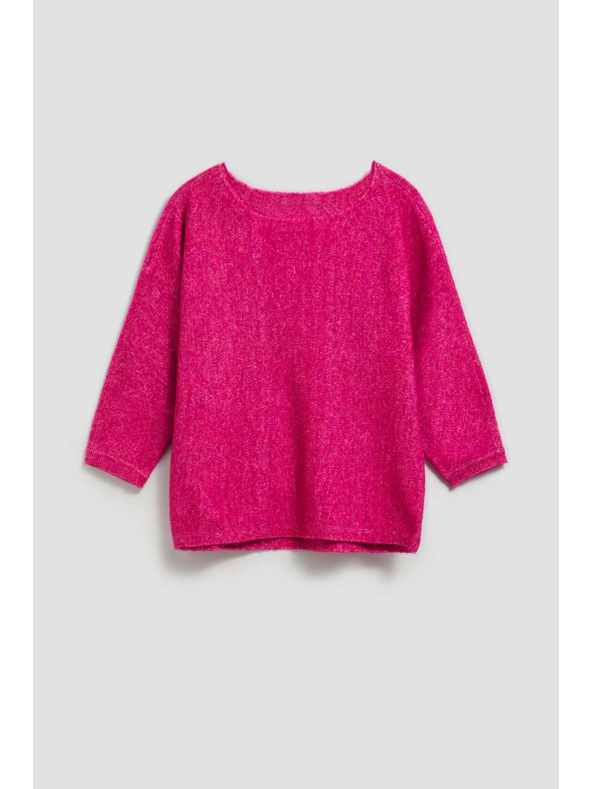 Moodo Фуксиев суитшърт с 3/4 ръкав Moodo