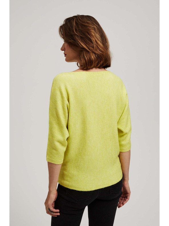 Moodo Лимонов суитшърт с 3/4 ръкав Moodo