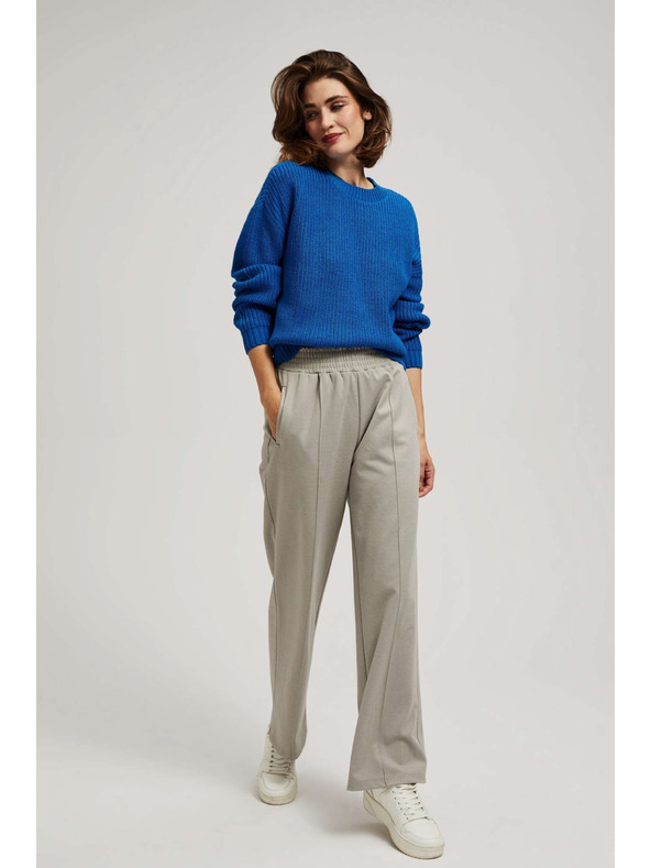 Moodo Азурен суитшърт с кръгло деколте Moodo