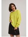 Moodo Лимонов суитшърт с кръгло деколте Moodo