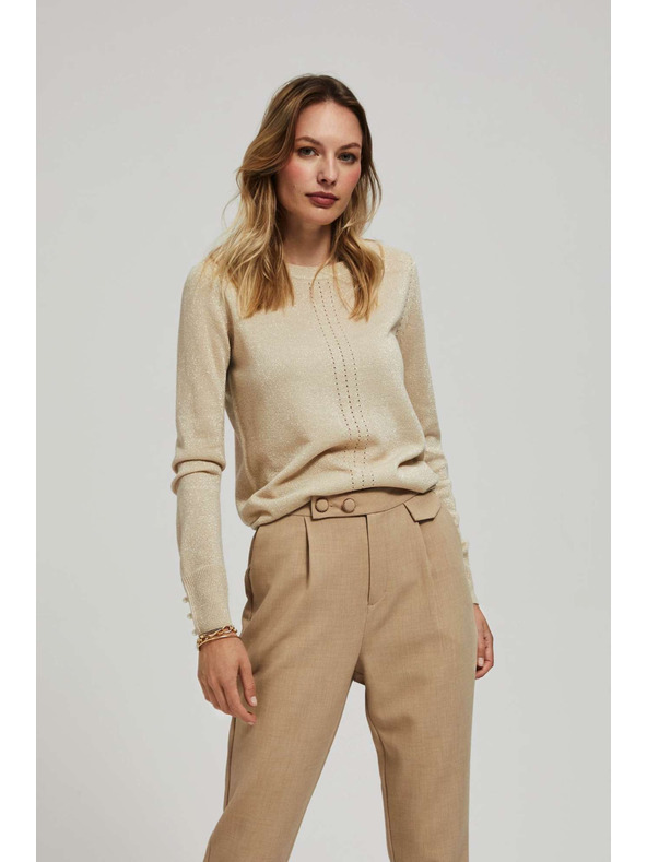 Moodo Суитшърт с ажурна декорация Moodo