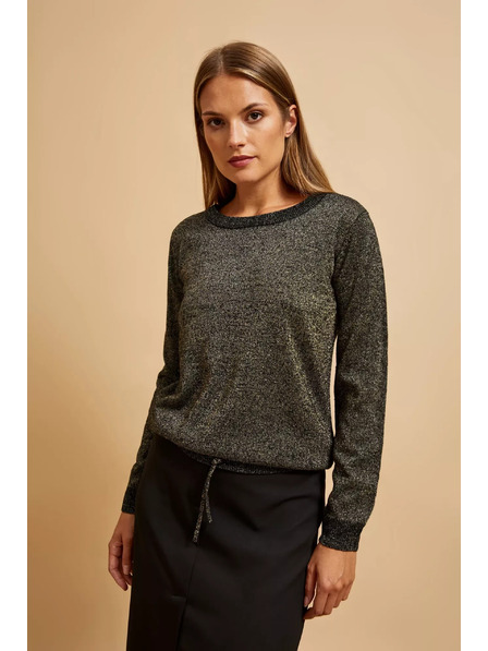 Moodo Черен суитшърт с метално влакно Moodo