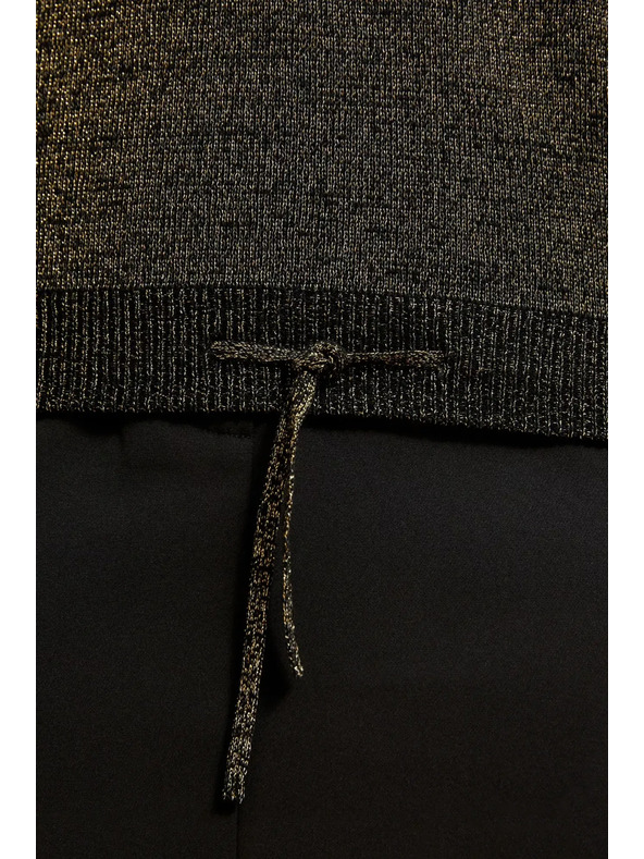 Moodo Черен суитшърт с метално влакно Moodo