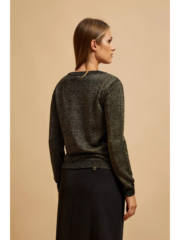 Moodo Черен суитшърт с метално влакно Moodo