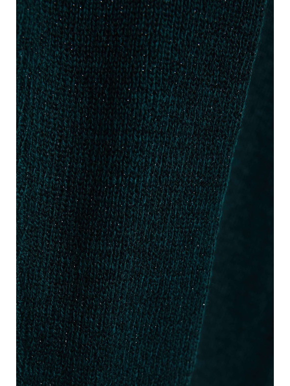 Moodo Прилепнал суитшърт с V-образно деколте в смарагдово Moodo