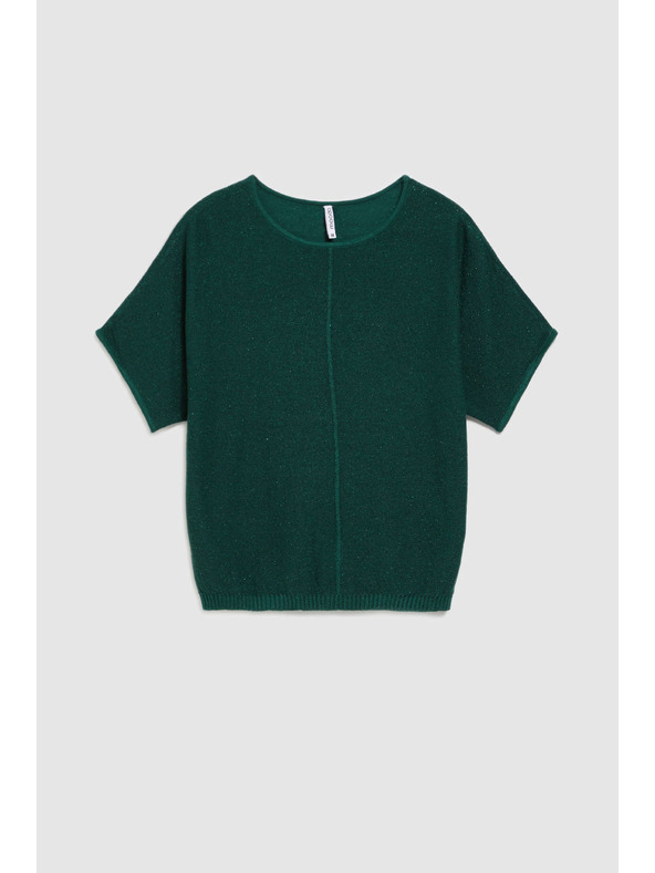 Moodo Oversize суитшърт с метална нишка в смарагдово Moodo