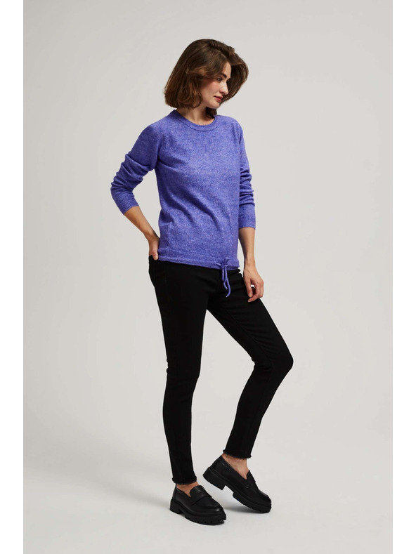 Moodo Пуловер с връзки във виолетово Moodo