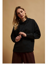 Moodo Суитшърт с качулка в черно Moodo