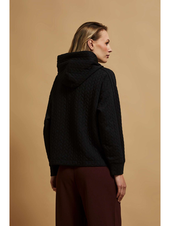 Moodo Суитшърт с качулка в черно Moodo