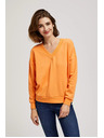 Moodo Блуза с V-образно деколте в оранжево Moodo