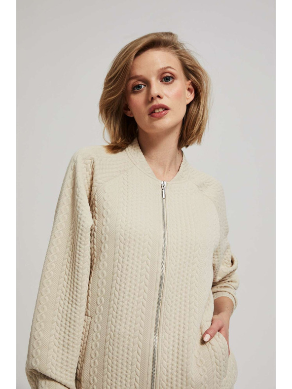 Moodo Разкопчаващ се суитшърт с джобове Moodo