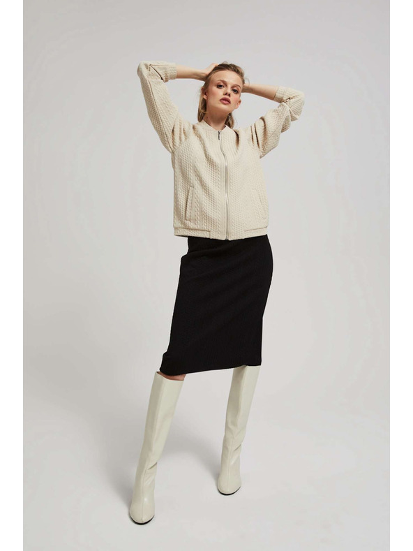 Moodo Разкопчаващ се суитшърт с джобове Moodo