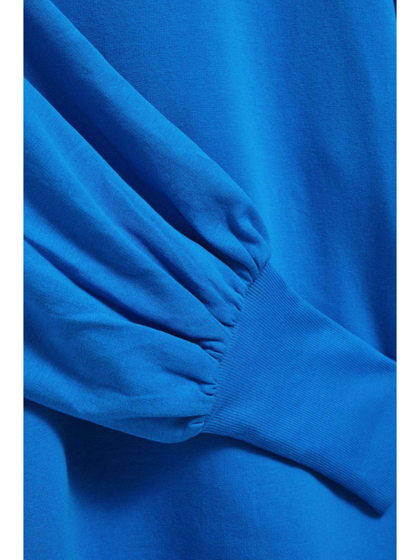 Moodo Блуза с обемни ръкави в азурено синьо Moodo