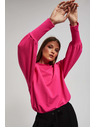 Moodo Блуза с обемни ръкави в цвят фуксия Moodo