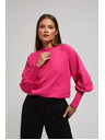 Moodo Блуза с обемни ръкави в цвят фуксия Moodo