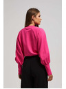 Moodo Блуза с обемни ръкави в цвят фуксия Moodo