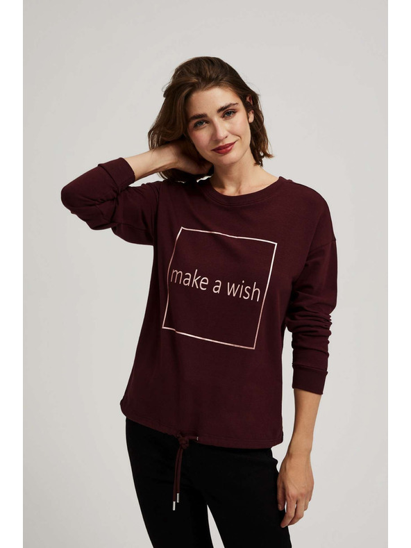 Moodo Прост суитшърт с принт Moodo