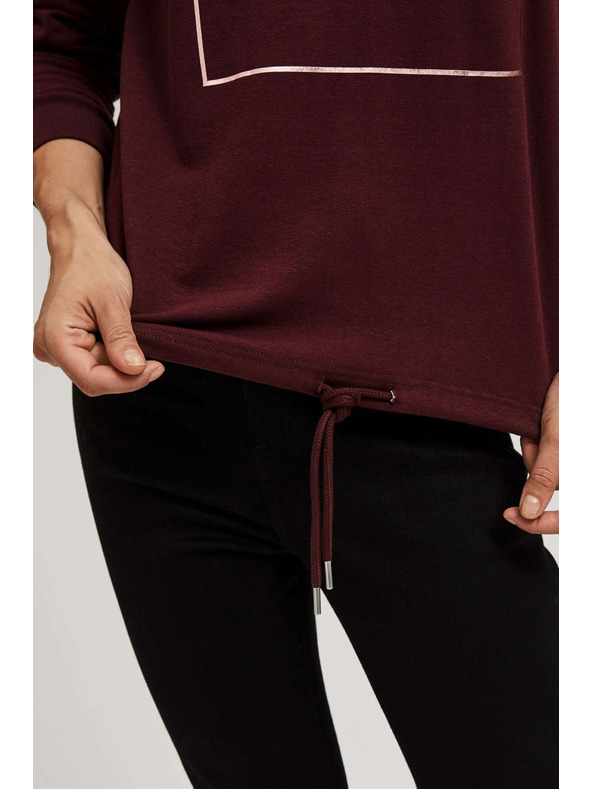 Moodo Прост суитшърт с принт Moodo