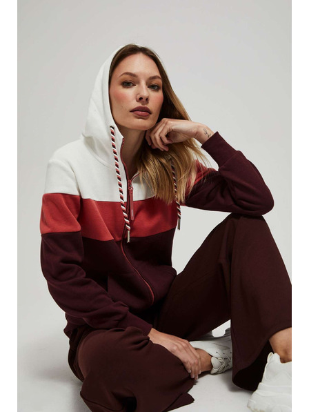 Moodo Суитшърт с качулка в кестеняв цвят Moodo