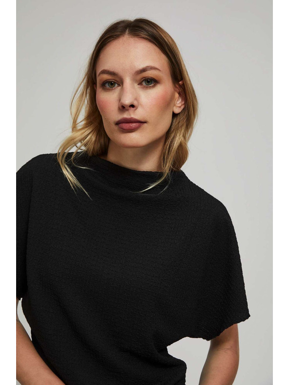 Moodo Елегантна черна блуза с широки ръкави Moodo