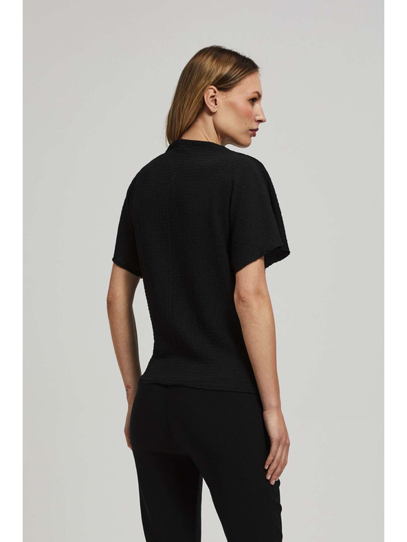 Moodo Елегантна черна блуза с широки ръкави Moodo