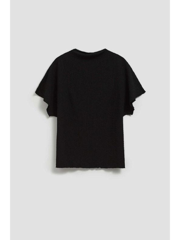 Moodo Елегантна черна блуза с широки ръкави Moodo