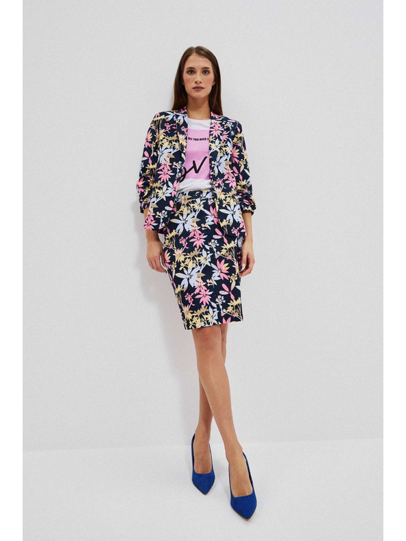 Moodo Едностранно сако с растителен принт Moodo