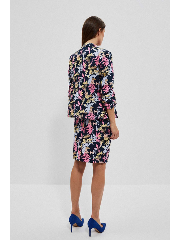 Moodo Едностранно сако с растителен принт Moodo