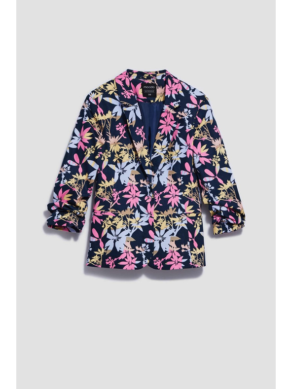 Moodo Едностранно сако с растителен принт Moodo
