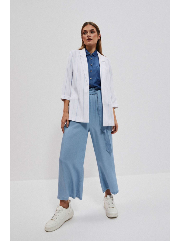 Moodo Бяло райирано сако Moodo