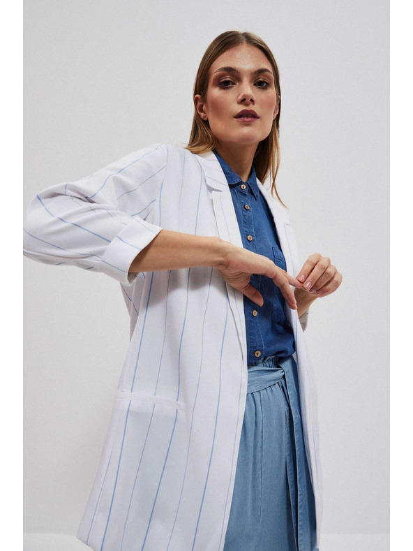 Moodo Бяло райирано сако Moodo