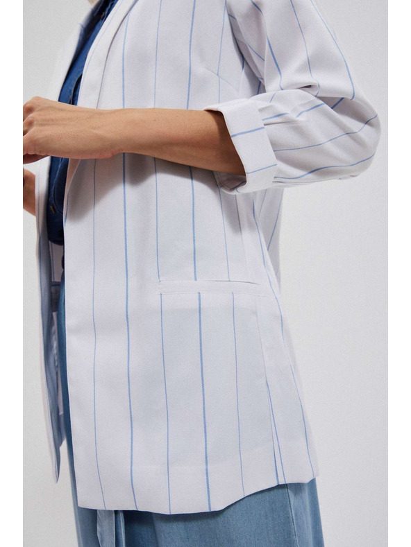 Moodo Бяло райирано сако Moodo