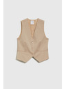 Moodo Жилетка на райета бежова Moodo