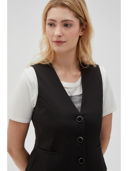 Moodo Черна официална жилетка Moodo